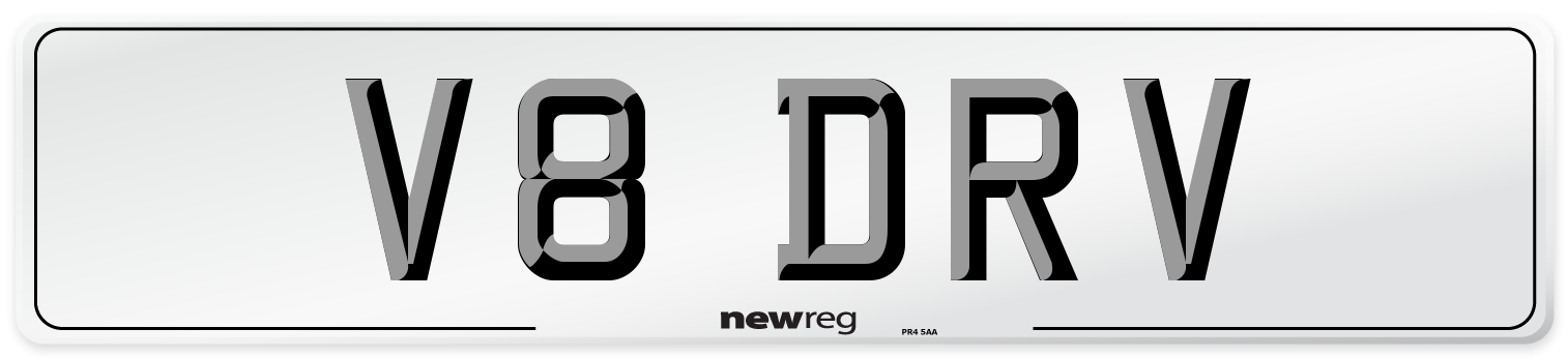 V8 DRV Number Plate from New Reg